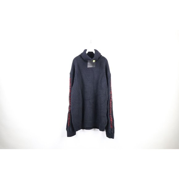 NOS Vintage 90s Marithe Francois Girbaud Mens XL Heavyweight Turtleneck Sweater